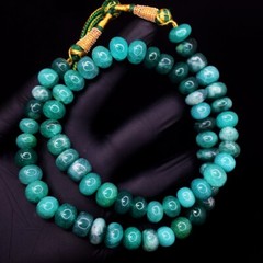 486.00 Cts Most Brilliant Green Emerald Beaded Best Necklace Jewelry VK 22 E600