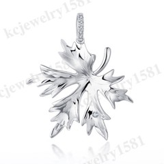 New!Polish Shank Pendant Natural Diamond 0.1ct Solid 14k White Gold Fine Jewelry