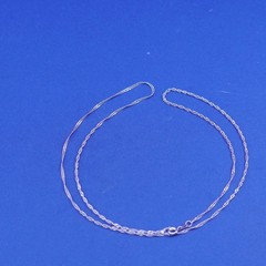 24”, 1.4mm, Sterling silver handmade necklace, 925 twisted curb link chain