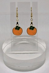 Dangling Orange Fall Fruit Golden French Hook Fashion Earrings