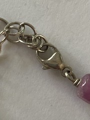 Sterling Silver Genuine Ruby Bead Dangle Chain Waterfall Necklace 16 – 18 Inch