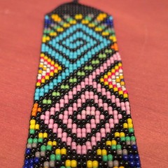 Multicolor Glass Beaded Geometric Bohemian Adjustable Tie Bracelet