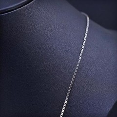 20” 1.4mm, vintage Italian sterling silver 925 box chain necklace