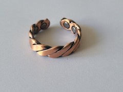 Solid Pure Copper Magnetic Ring Men Women Arthritis Adjustable Ring