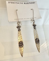 French Kande Vault NWT Swarovski Sterling Clad Earrings French Medallions