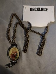 Handcrafted «Merry Christmas» Santa Claus Pendant Necklace