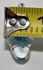 Small Hand Blown Glass Mushroom Pendant Clear With Blue Mushroom Hippie Boho