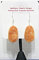 Sterling Silver Natural CALCITE Gemstone Dangle Earrings #212…Handmade USA