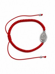 St. Benedict & Virgin Mary Bracelet Set Handmade Adjustable Red Cord Gift