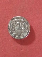 TIE TACK/LAPEL PIN/HAT PIN MADE FROM AMERICAN 1965-1969 SILVER HALF DOLLAR