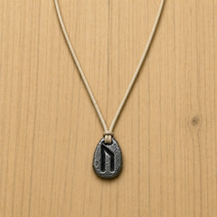 Uruz Rune Pendant ᚢ [AGED FINISH] ᚢ Pewter Talisman for Strength & Vitality