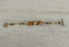 Beautiful Swarovski Crystal AB Top Drilled Bi Cone Beaded Bracelet