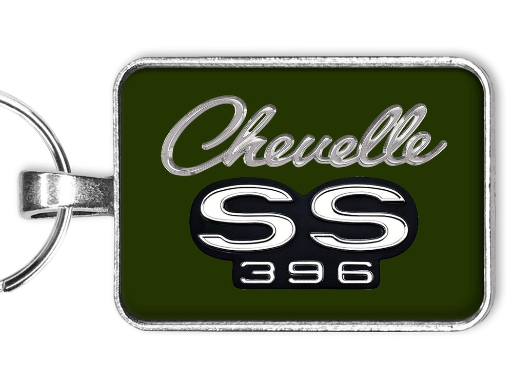 Vintage Chevelle SS 396 YOUR CHOICE OF COLOR Chrome Badge Emblem Logo Keychain