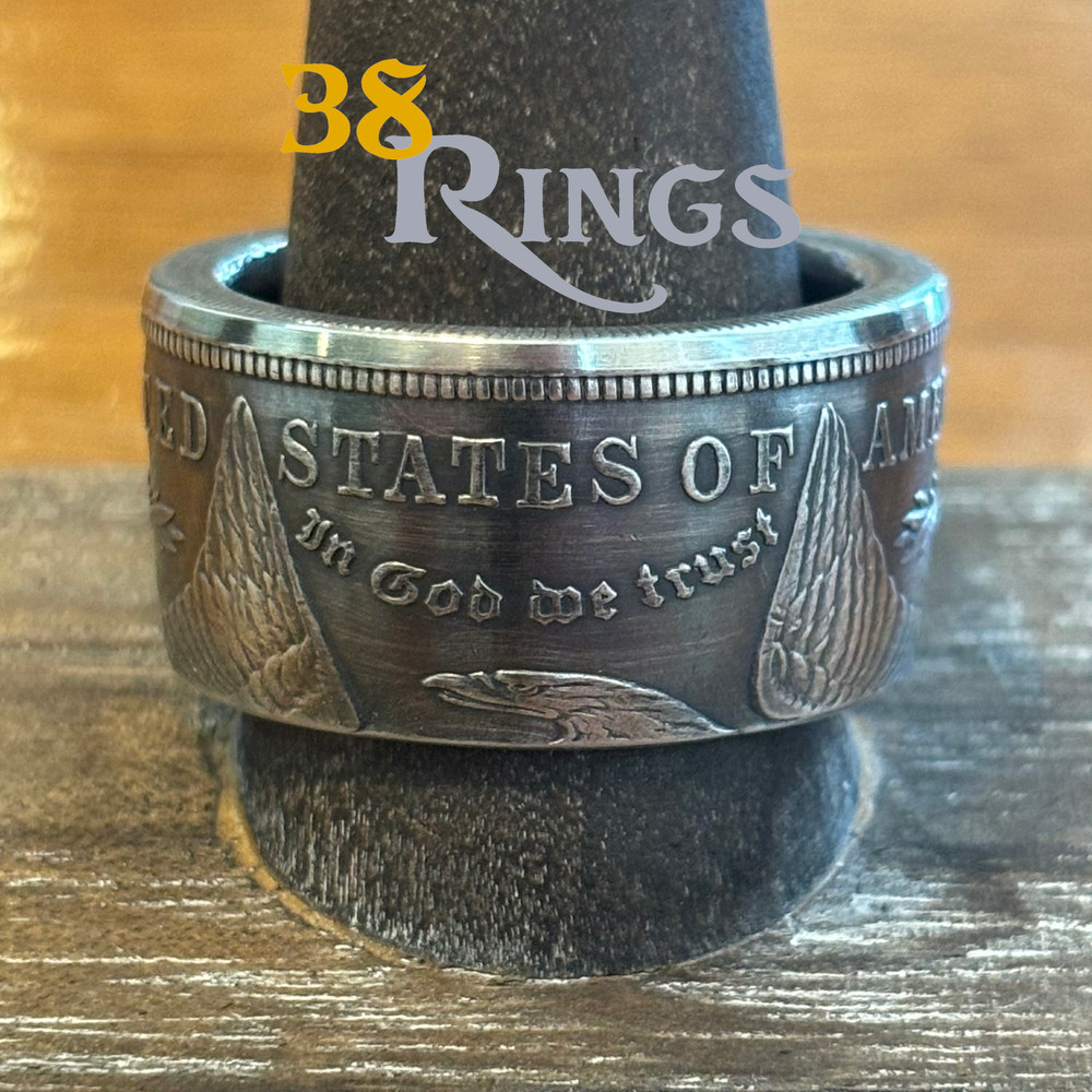 CUSTOM CLIENT-SUPPLIED Silver Dollar Coin Ring USA United States Handmade Half