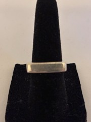 Sterling Silver Mexican Artisan Square Band Geometric Ring Size 5.5 -9.2 g