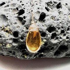 Natural Hessonite Garnet Pendant Solid 14K White Gold , January Birthstone