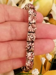 Tennis Bracelet gift for women 8mm Tourmaline Crystal White Gold Jewelry Bday