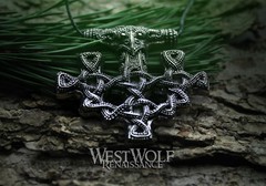 Large Viking Raven Head Cross-Hammer Pendant – Norse/German/Norway/Thor/Necklace