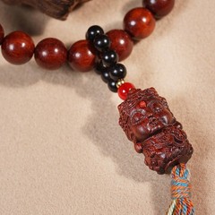 12mm African Rosewood Meditation Bead Bracelet Made from Natural Solid Wood