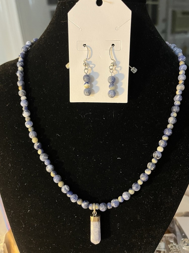 Hackmanite 925 Pendant And Sodalite Necklace