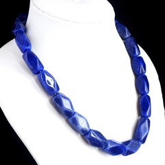 Single Strand 466.00 Cts Blue Shapphire Best Beaded Necklace Jewelry RK 02 E780