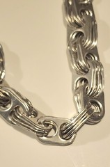 8.5″ Silver Bracelet – Pull Tab Can Tab with Lobster Clasp – Size Large