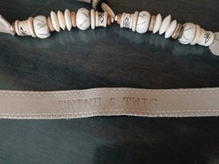 Twig & Twine Horse Hair Sea Glass Bead Tassel Necklace Suede Handmade Boho