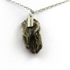 Gypsum Raw Necklace. 15 Ct. Marcieu, Isère, France.