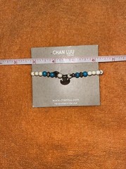 Chan Luu Drawstring Arrowhead Bracelet Silver Stering Turquoise And White Beads