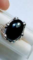 FETCHING STERLING SILVER .925 WITH BLACK ONYX RING IN SIZES 8.0 AND 8.5-8.75