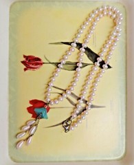 Natural Light Pink Pearls Gemstone Beads 925 Sterling Silver Lariat Necklace