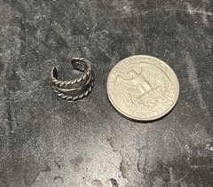 Sterling Silver Ear Cuff Twisted Wire Detail Made By A Silversmith