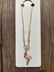 Handmade Flamingo Charm Necklace