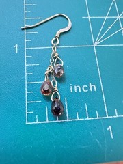 Faceted Gemstone Briolette Gold Filled Dangle Earrings Garnet Topaz Quartz