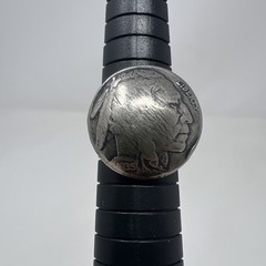 Vintage 1935 Buffalo Nickel Coin Ring Indian Chief Size 6.25