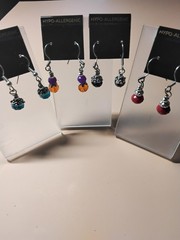 SALE 1/2 Off. Handmade Crystal Earrings. Hypollergic Materials. FREE SHIPPING