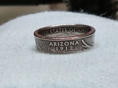 ARIZONA – Size 9 State Quarter Coin Ring