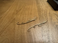 Handmade Gold-Tone Wire Swirl Earrings 2.5” Long Modern Minimalist Art