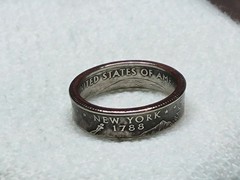 NEW YORK – Size 9 State Quarter Coin Ring