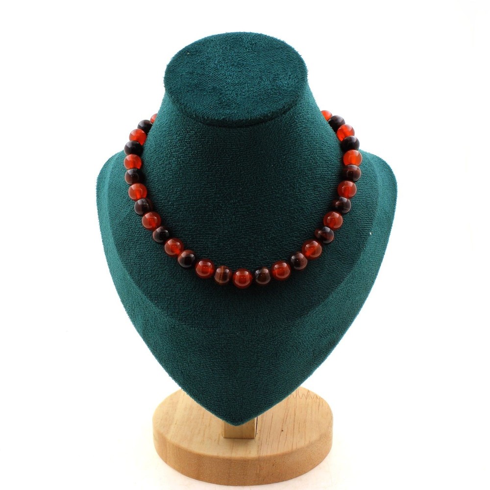 Carnelian Bead Necklace From Uruguay Quality 5A + Red Tiger Eye 8 Size