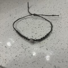 Handmade fancy jasper Braided brown Hemp Bracelet Adjustable 6”/10.5”