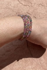 100 Ct Pastel Color Real Tourmaline Stretch Necklace Bracelet or Jewelry Making