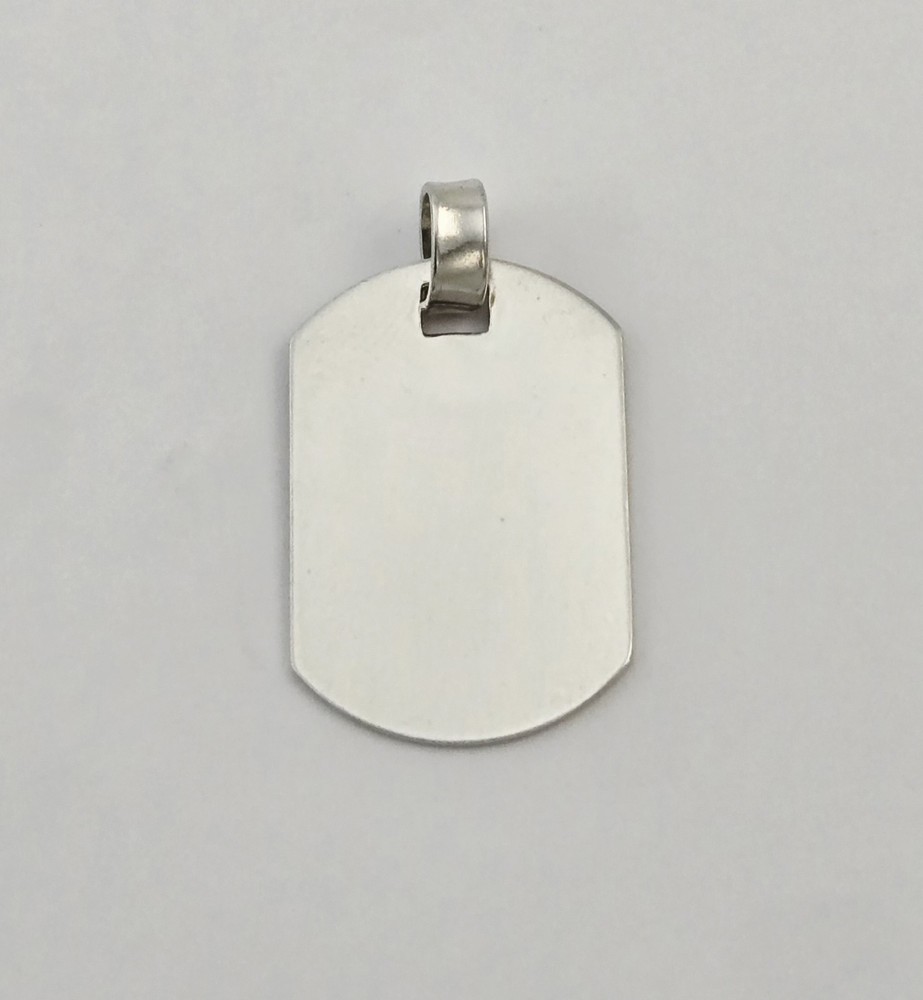 Vintage Taxco Mexico Sterling Silver Dog Tag Pendant Blank 925 – 6.6g