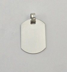 Vintage Taxco Mexico Sterling Silver Dog Tag Pendant Blank 925 – 6.6g