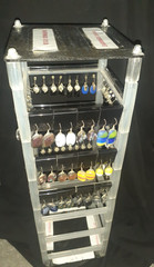Lot 47 Hand-Crafted Artisan Dichroic Glass Dangling Hook Earrings-Stand Not Incl
