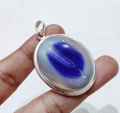 Lovely Agate Pendant Agate 925Silver Pendant Handmade Gemstone Pendant Jewelry