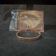 Handmade Magnet Health Copper Cuff Bracelet with Unique Design From Mexico