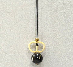 Indonesian Black Horn Bone Cord Necklace