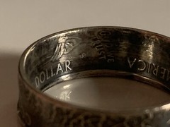 CT State Quarter Ring (Made with actual quarter) Handmade Connecticut 1999 Size8