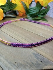 Hemp Necklace, Hand Knotted Macrame Jewelry, 18 INCH, Boho Multi-Color Hemp